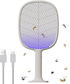 img 4 attached to 🦟 Grey Solove Bug Zapper Racket – USB Rechargeable Indoor Outdoor Electric Fly Swatter for Pest, Insects, Mosquito Killer – Home, Yard, Camping Fly Zapper