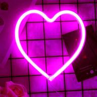 💖 heart-shaped neon sign, decorative led neon light for table, bedroom, and wall – battery or usb operated логотип