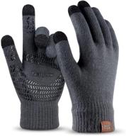 🧤 black men's accessories: thermal anti-slip silicone texting gloves logo