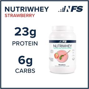 img 3 attached to 🍶 Boost Post-Workout Recovery & Muscle Repair with NF Sports NutriWhey - Strawberry Whey Protein Powder - 23 Servings - All-Natural Formula