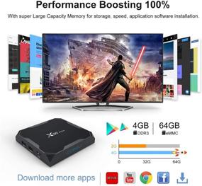 img 2 attached to 📺 Upgraded X96 Max+ Android TV Box 4GB RAM 64GB ROM, Amlogic S905X3 Quad-core, 2.4G + 5.8G WiFi, 1000M LAN, Bluetooth 4.0, 4K 60fps HDR, 2.4G Voice Remote Control - Android 9.0