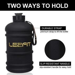 img 1 attached to 🥤 LEZFIT Water Jug: 2.2L Big Water Bottle - Half Gallon Capacity, BPA Free, Leakproof - Ideal for Gym, Fitness, Athletic, Bicycle, Camping