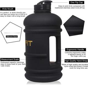 img 2 attached to 🥤 LEZFIT Water Jug: 2.2L Big Water Bottle - Half Gallon Capacity, BPA Free, Leakproof - Ideal for Gym, Fitness, Athletic, Bicycle, Camping