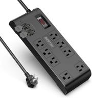 bestek 8 outlet protector charging extension power strips & surge protectors logo