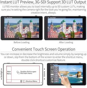 img 2 attached to FEELWORLD LUT6S 6 Inch SDI 2600nits HDR Touch Screen Monitor with 3D LUT for DSLR Camera, Featuring Waveform, VectorScope, Histogram, 3G-SDI, 4K HDMI I/O and 1920X1080 IPS Panel
