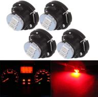 🔴 cciyu 4 pack super red t5/t4.7 neo wedge 3 led a/c climate control light bulbs - replacement for 1999 2000 2001 saab 9-3 logo