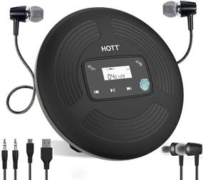 img 4 attached to 🎧 HOTT CD903TF Портативный CD-плеер с Bluetooth - перезаряжаемый персональный компакт-диск плеер 1800 мАч с FM-передатчиком, сенсорными кнопками и подсветкой дисплея - идеально подходит для использования дома, в путешествиях и в автомобиле.