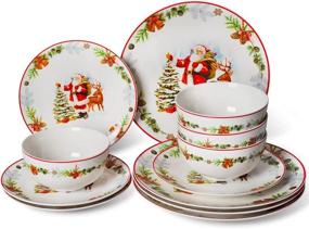 img 4 attached to Exquisite Xiteliy Porcelain Dinnerware: Perfect for Festive Christmas Decorations