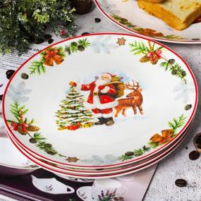 img 1 attached to Exquisite Xiteliy Porcelain Dinnerware: Perfect for Festive Christmas Decorations