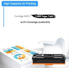 img 2 attached to 🖨️ High-Quality Compatible Toner Cartridge for Canon 045 and 045H - CRG-045H - Suitable for MF634 Color ImageCLASS MF634Cdw, MF632Cdw, LBP612Cdw, MF632 Printers - Black Ink, 1-Pack