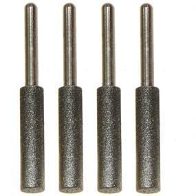 img 2 attached to 🔹 Premium 7/32" Diamond Chainsaw Sharpener Burr Set: 4 Pack with 1/8" Shank - Anytime Tools