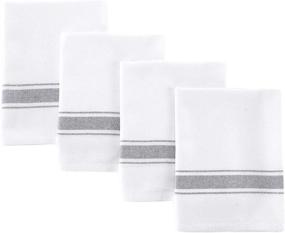 img 4 attached to 🔲 Pack of 4 Turkish Hand Towel Set - Decorative Bathroom Towels (19 x 27 inches) - White Turkish Kitchen Towels - Quick Dry 100% Cotton Farmhouse Hand Towels