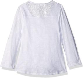 img 2 attached to 👚 Stylish Amy Byer Girls' 2-Fer Top: Tie-Front Detail, Lace Back