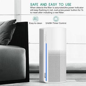 img 1 attached to 360° 3-Layer Filtration HEPA Active Carbon Air Purifier for Home, Whisper Quiet Desktop Cleaner for Small Space – Afloia MIRO, Removes Smoke, Allergens, Pet Dander, Pollen