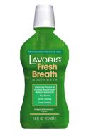 💦 refreshing lavoris mouthwash: natural mint flavor | 18 fl. oz. bottle. logo