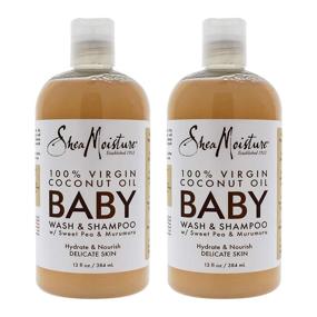 img 1 attached to 👶 Shea Moisture Baby Wash & Shampoo - 100% Virgin Coconut Oil (2 Pack, 13 Oz)