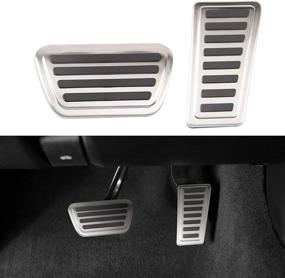 img 4 attached to 🚗 Motrobe Dodge Ram 1500 Accessories Pedal Covers, Anti-Slip Aluminum Alloy Brake Gas Fuel Accelerator Foot Pedal Pads Kit for 2019-2021 Dodge Ram 1500 (Not compatible with RAM TRX)