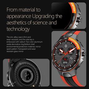 img 1 attached to 🌈 MOKCF High End Smart Watch: Full Touch Screen, 24 Sports Modes - Waterproof Fitness Watch for Men & Women (Orange) - iPhone & Android Compatible