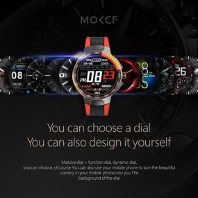 img 3 attached to 🌈 MOKCF High End Smart Watch: Full Touch Screen, 24 Sports Modes - Waterproof Fitness Watch for Men & Women (Orange) - iPhone & Android Compatible