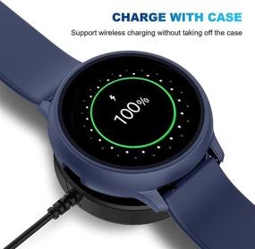 img 1 attached to 📱 [Набор из 2] Чехол и бампер Tensea для экрана Samsung Galaxy Watch Active 2 44 мм - Полная защита для Samsung Galaxy Watch Active2 44 (40 мм, голубой)