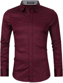 img 2 attached to Gollala Casual Sleeve Regular Business Men's Clothing for Shirts: Stylish & Versatile Options for the Modern Gentleman