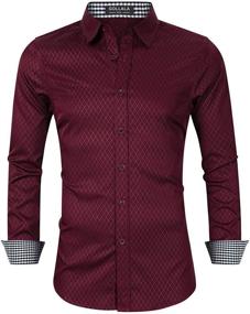 img 4 attached to Gollala Casual Sleeve Regular Business Men's Clothing for Shirts: Stylish & Versatile Options for the Modern Gentleman