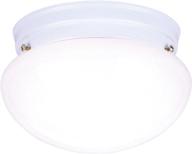 💡 westinghouse lighting 6661100: white flush-mount ceiling fixture with two lights and white glass logo