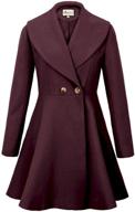 π§₯ begonia.k women's wool trench coat: lapel wrap swing winter long overcoat jacket - stylish & warm fusion logo