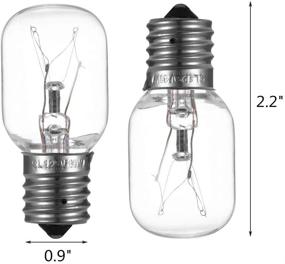 img 2 attached to 🔦 Dimmable Microwave Light Bulb Stove Lamp, Compatible with Whirlpool GE Kenmore LG Microwaves, E17 Base 125V 40W, Replacement for 8206232A, Pack of 2