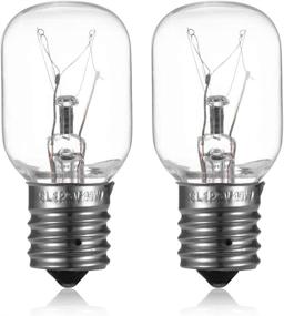 img 4 attached to 🔦 Dimmable Microwave Light Bulb Stove Lamp, Compatible with Whirlpool GE Kenmore LG Microwaves, E17 Base 125V 40W, Replacement for 8206232A, Pack of 2