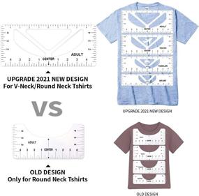 img 3 attached to 👕 Upgrade Your T-Shirt Designs! Tshirt Ruler Guide - V-Neck/Round Collar Alignment Tool for Vinyl - Center Designs with Ease - Adult, Youth, Toddler, Infant Sizes - 4 Pack (White-2)