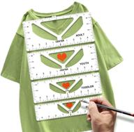 👕 upgrade your t-shirt designs! tshirt ruler guide - v-neck/round collar alignment tool for vinyl - center designs with ease - adult, youth, toddler, infant sizes - 4 pack (white-2) logo