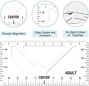 img 1 attached to 👕 Upgrade Your T-Shirt Designs! Tshirt Ruler Guide - V-Neck/Round Collar Alignment Tool for Vinyl - Center Designs with Ease - Adult, Youth, Toddler, Infant Sizes - 4 Pack (White-2)