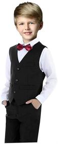 img 2 attached to 👔 Fersumm Formal Boys' Clothing: Dress Vest Suits