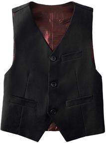 img 4 attached to 👔 Fersumm Formal Boys' Clothing: Dress Vest Suits