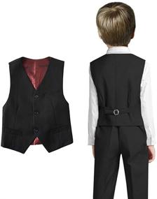 img 1 attached to 👔 Fersumm Formal Boys' Clothing: Dress Vest Suits