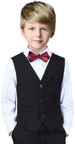 img 3 attached to 👔 Fersumm Formal Boys' Clothing: Dress Vest Suits