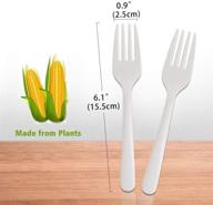 🌱 eco-friendly disposable forks 150 pcs | compostable starch forks | durable & heat resistant biodegradable utensils | ideal for parties, restaurants, or daily use logo