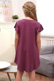 img 3 attached to 👗 GORLYA Girls' Clothing with Ruffle Sleeve Pockets - GOR1047