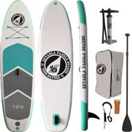 🏄 establa inflatable stand up paddle board - isup for youth and adults, stable wide stance standing boat, non-slip deck, carry bag, leash, paddle, and hand pump for easy portability and outdoor adventures logo