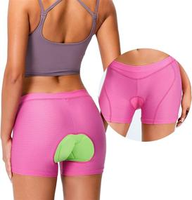 img 3 attached to 🚴 Premium Women's 4D Padded Bike Shorts for Outdoor Sport & Indoor Cycling