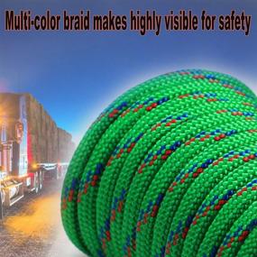 img 2 attached to 🎣 Wellmax Diamond Braid Nylon Rope – 50FT Extra Thick All Purpose Braided Flag Line Utility Line with Shock Absorption – UV Resistant, High Strength & Weather Resistant - 3/8" - Enhancing Durability & Versatility