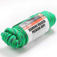 🎣 wellmax diamond braid nylon rope – 50ft extra thick all purpose braided flag line utility line with shock absorption – uv resistant, high strength & weather resistant - 3/8" - enhancing durability & versatility логотип