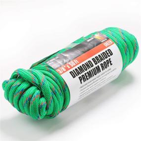 img 4 attached to 🎣 Wellmax Diamond Braid Nylon Rope – 50FT Extra Thick All Purpose Braided Flag Line Utility Line with Shock Absorption – UV Resistant, High Strength & Weather Resistant - 3/8" - Enhancing Durability & Versatility
