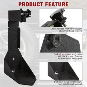 img 2 attached to PARTOL High Lift Jack Mount Bracket for Jeep Wrangler JK 2007-2017, Off-Road Tailgate Jack Mounting Kit