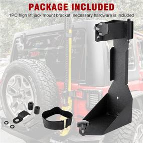 img 1 attached to PARTOL High Lift Jack Mount Bracket for Jeep Wrangler JK 2007-2017, Off-Road Tailgate Jack Mounting Kit