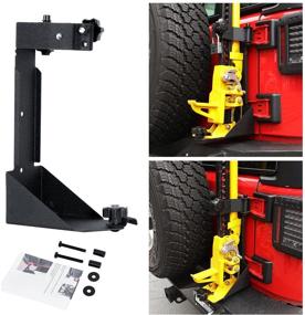 img 4 attached to PARTOL High Lift Jack Mount Bracket for Jeep Wrangler JK 2007-2017, Off-Road Tailgate Jack Mounting Kit