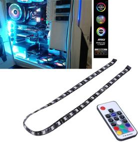 img 4 attached to 💡 Enhance Your PC Aesthetics with the DS PC RGB LED Light Strip for Mid Tower/Full Tower Cases (60CM, SATA Connector, H Series)