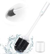 🚽 toilet brush with holder, electric spin scrubber, 360° automatic cleaning brushes, silicone toilet bowl brush, 2200mah electric toilet brush with usb cable for superior cleanliness logo