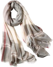 img 4 attached to KS CHOICE Cashmere Feeling Lightweight Women's Accessories for Scarves & Wraps